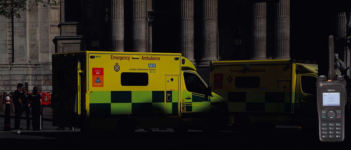 NHS Ambulance and radio