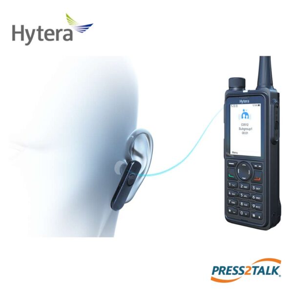 Hytera HP785 Digital Handheld Radio with Bluetooth earpiece